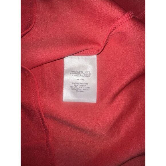 Donna Morgan Midi Red Dress. Size 12. Polyester And Spandex. NWT. 6 - Picture 6 of 10